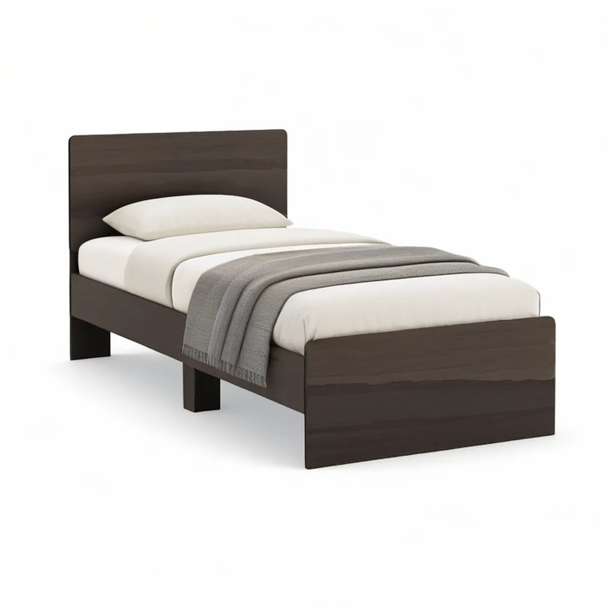 Bettgestell aus MDF Dunkelbraun 90 x 200 cm