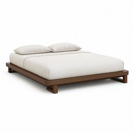 Futonbett 180 x 200 cm aus MDF in Nussbraun